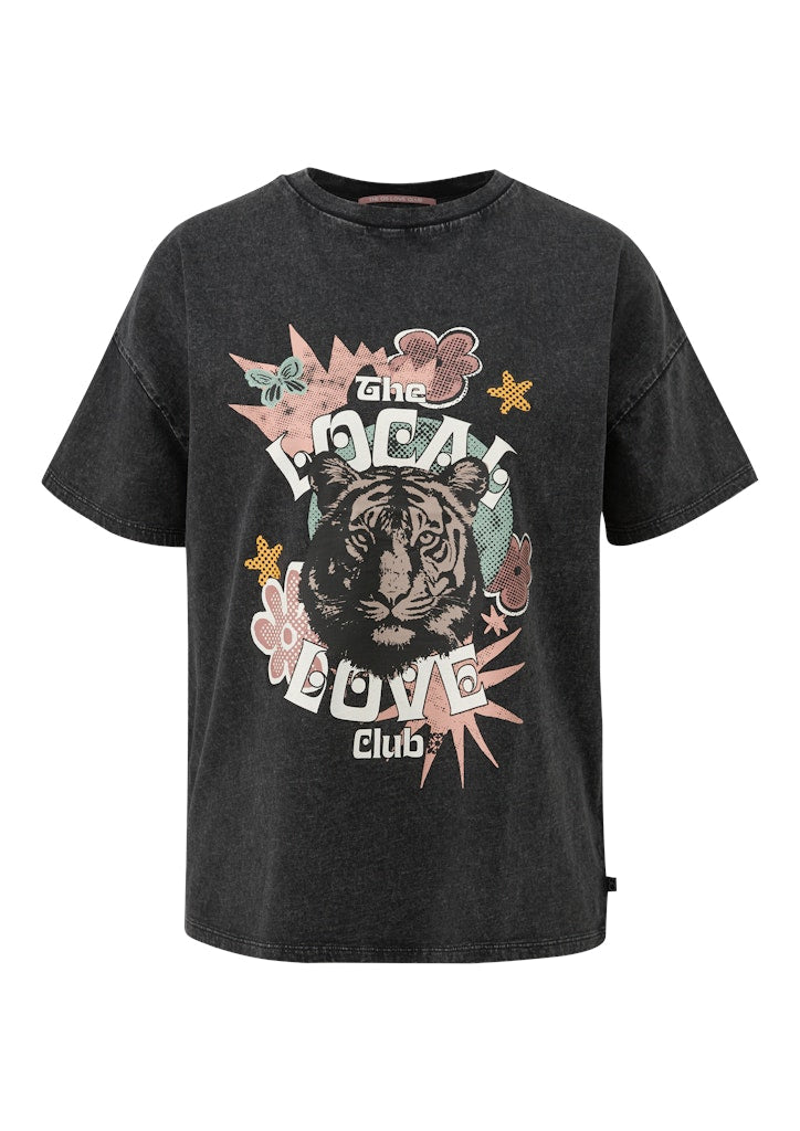 QS by S.Oliver Damen T-Shirts Grey/Black