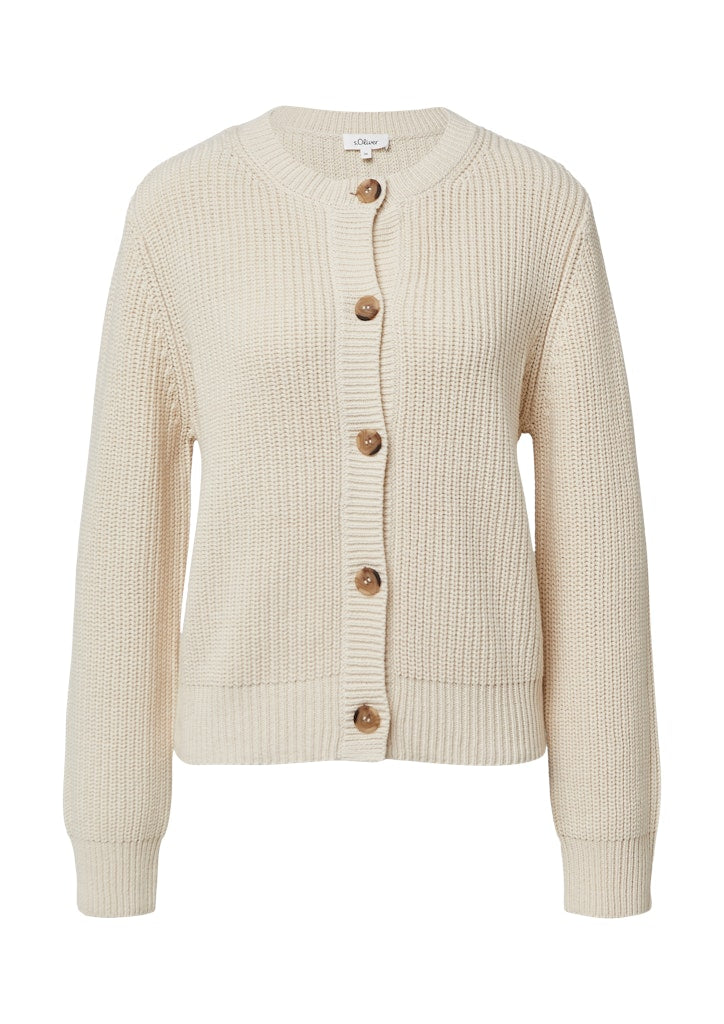 S. Oliver red Damen Strickjacken White