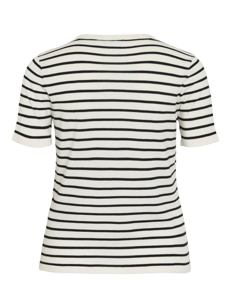 Vila Damen Pullover Cloud Dancer/Bl