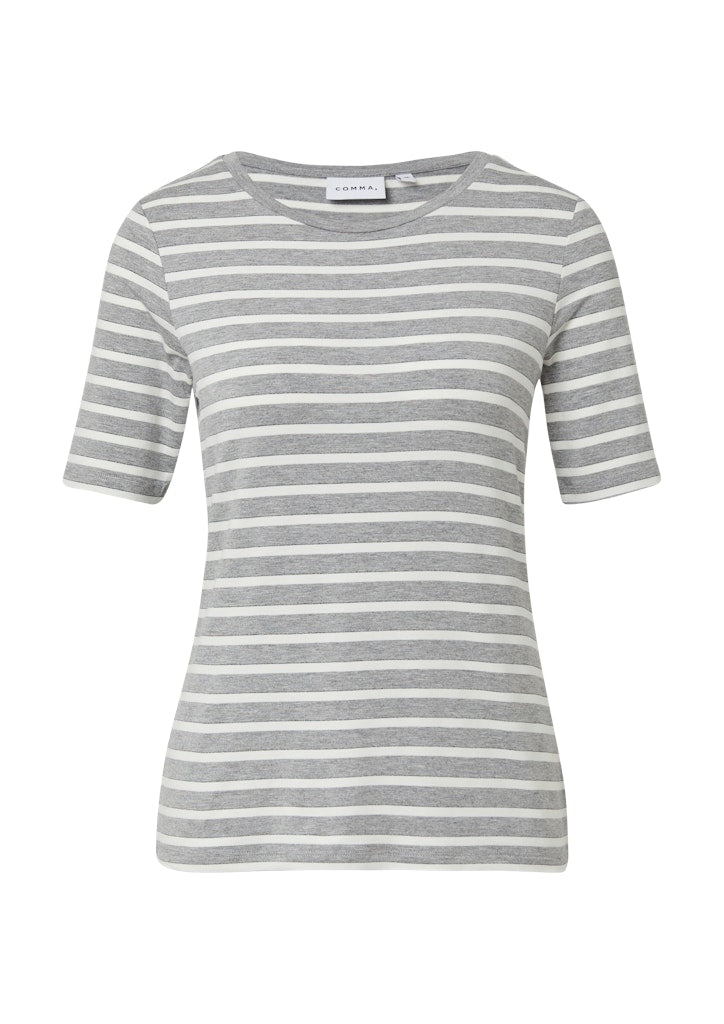 Comma Damen T-Shirts Grey/Black