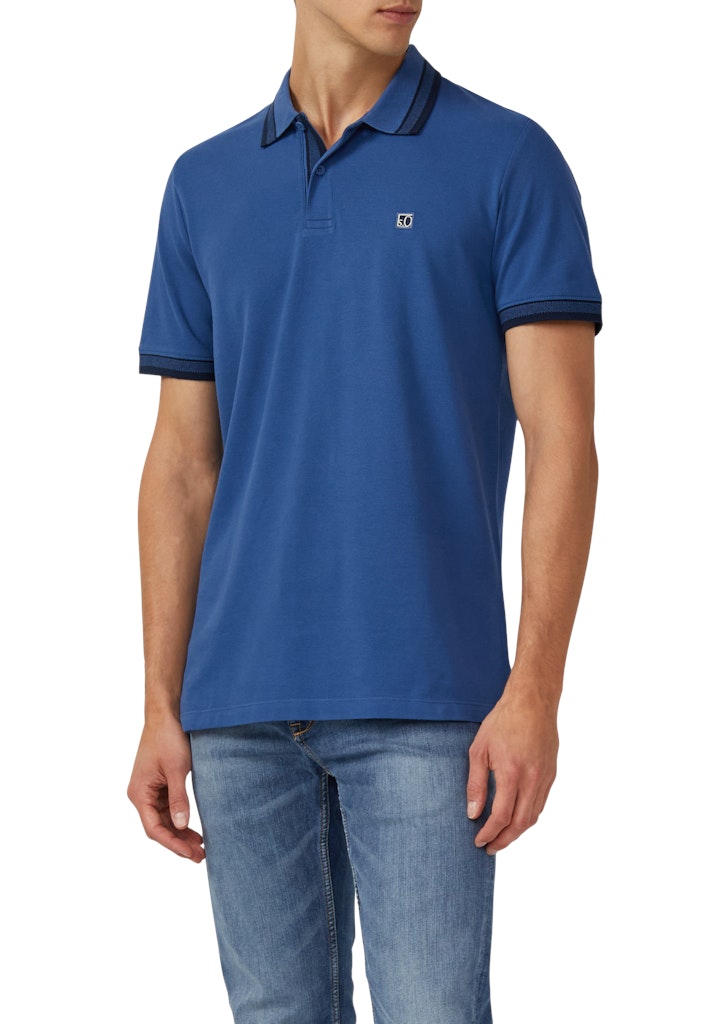 S. Oliver red Herren Polo-Shirts Blue