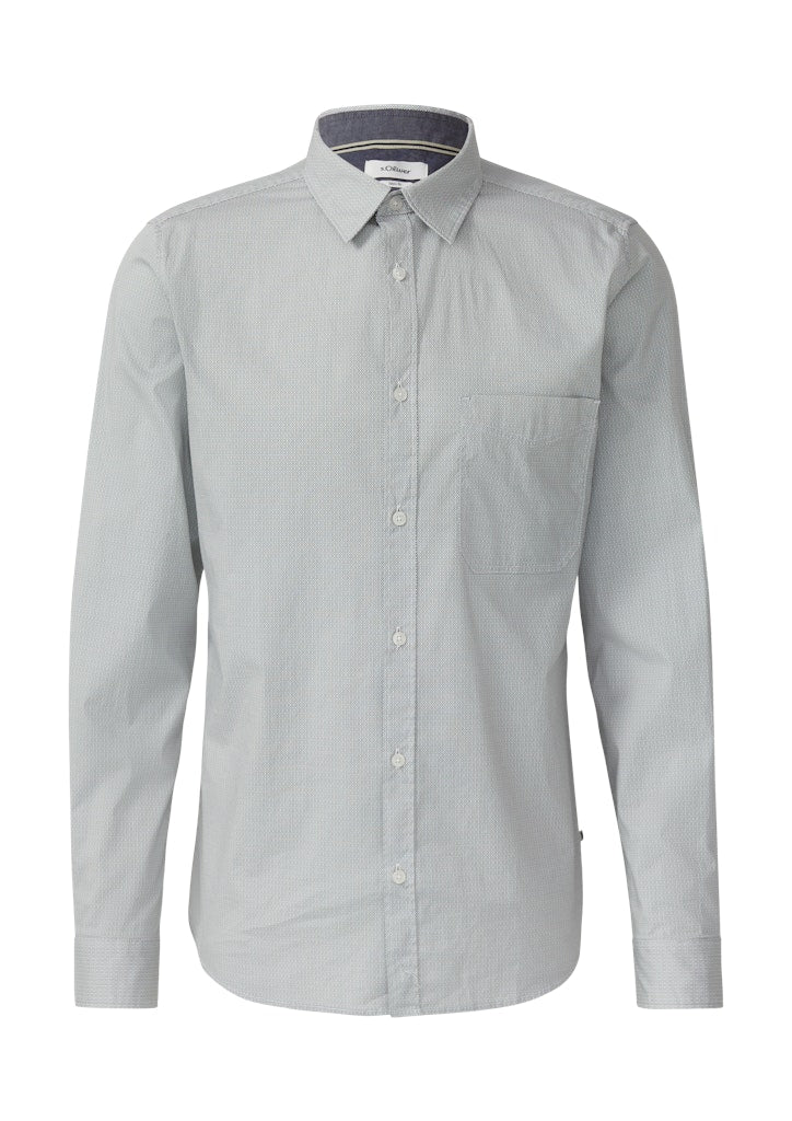 S. Oliver red Herren Hemden lang White