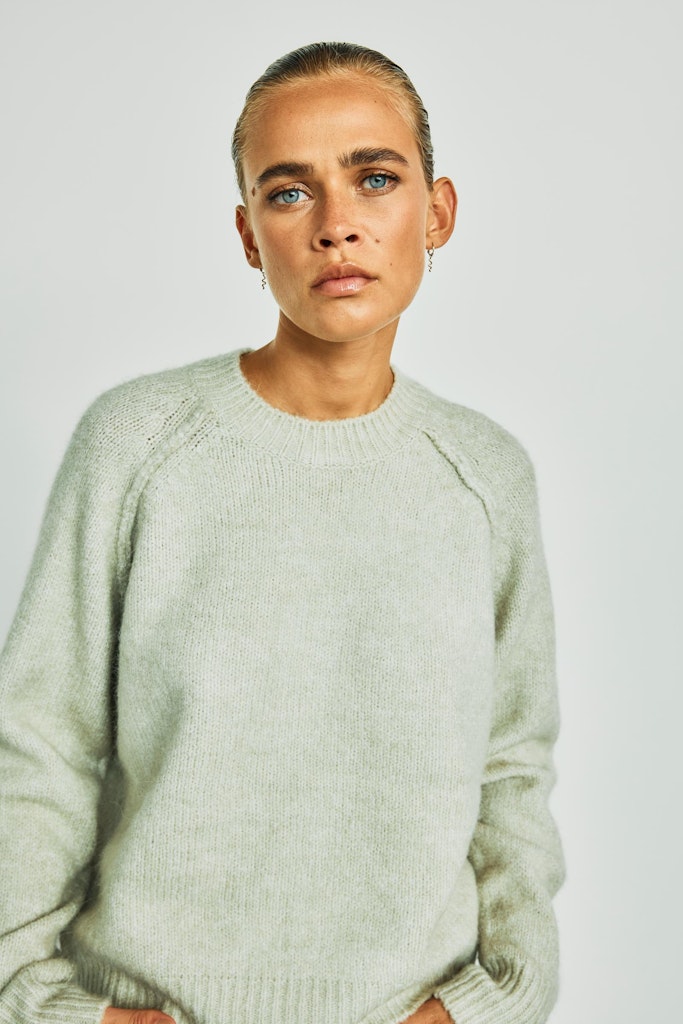 Withblack Damen Pullover Mineral Grey Me