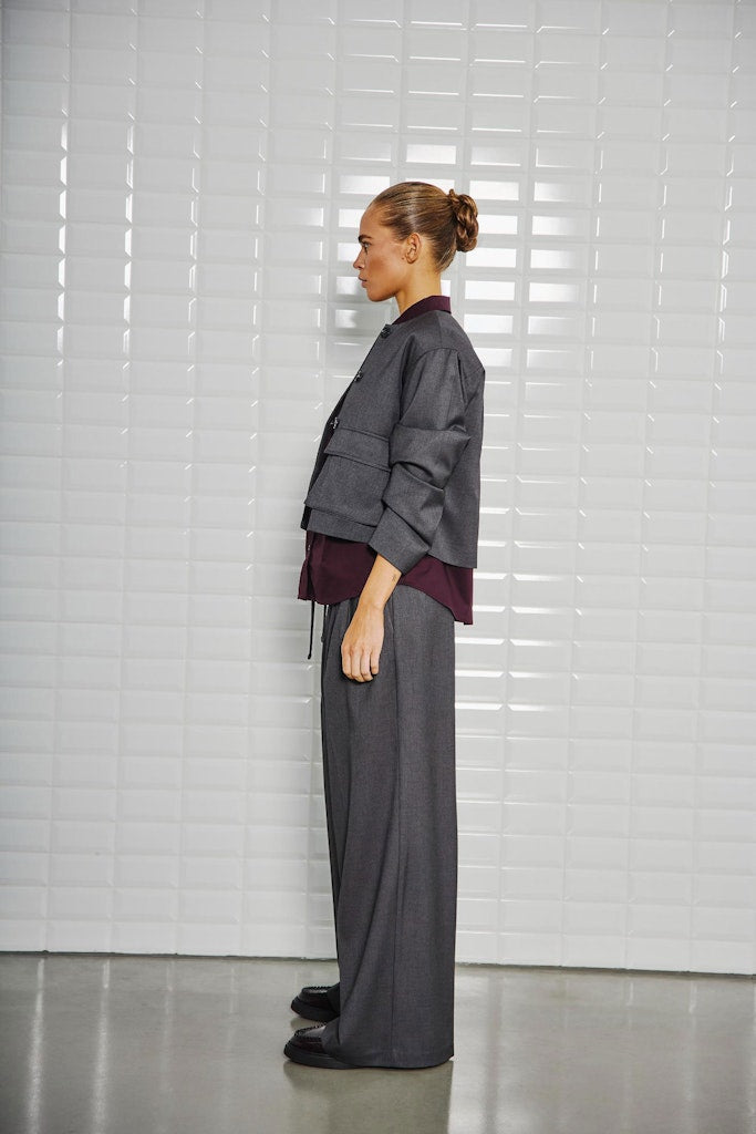 Withblack Damen Blazer Night Grey