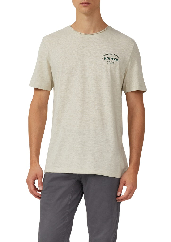 S. Oliver red Herren T-Shirts kurz White