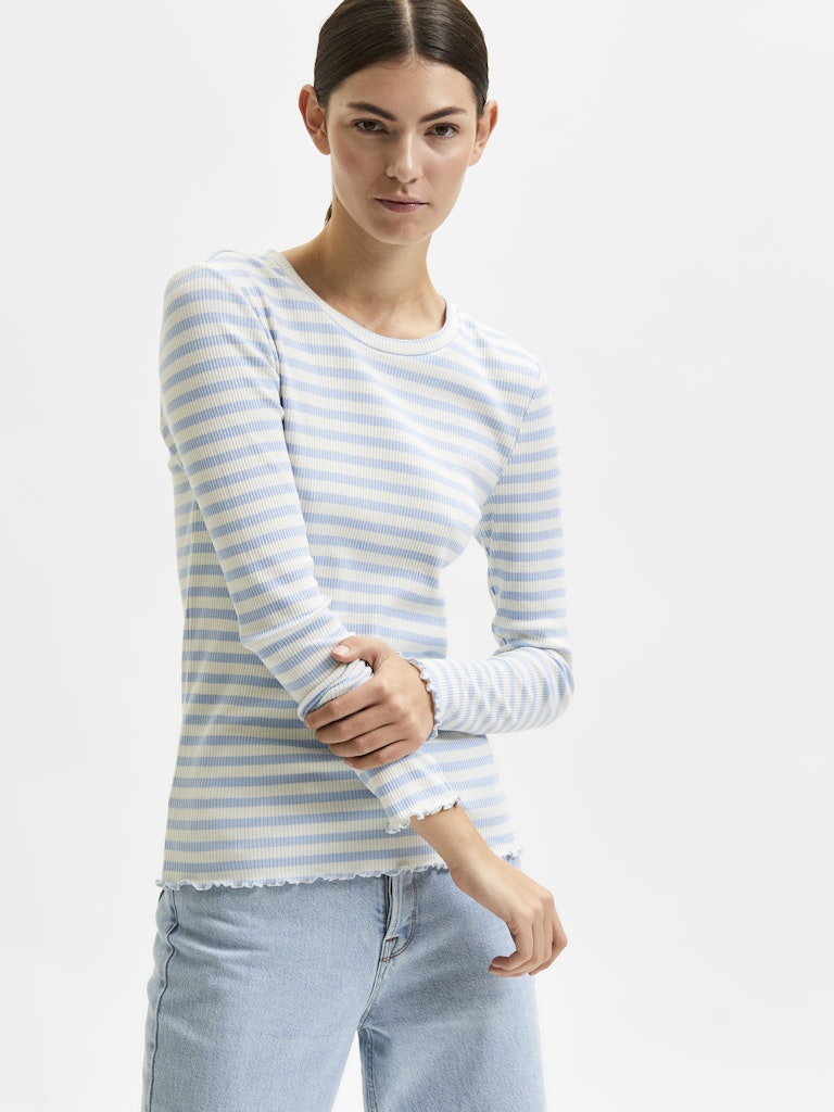 Selected Femme Damen T-Shirts Cashmere Blue/W