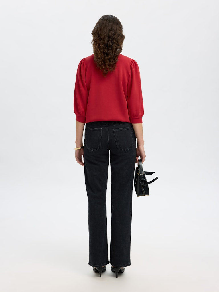 Selected Femme Damen Blusen Equestrian Red