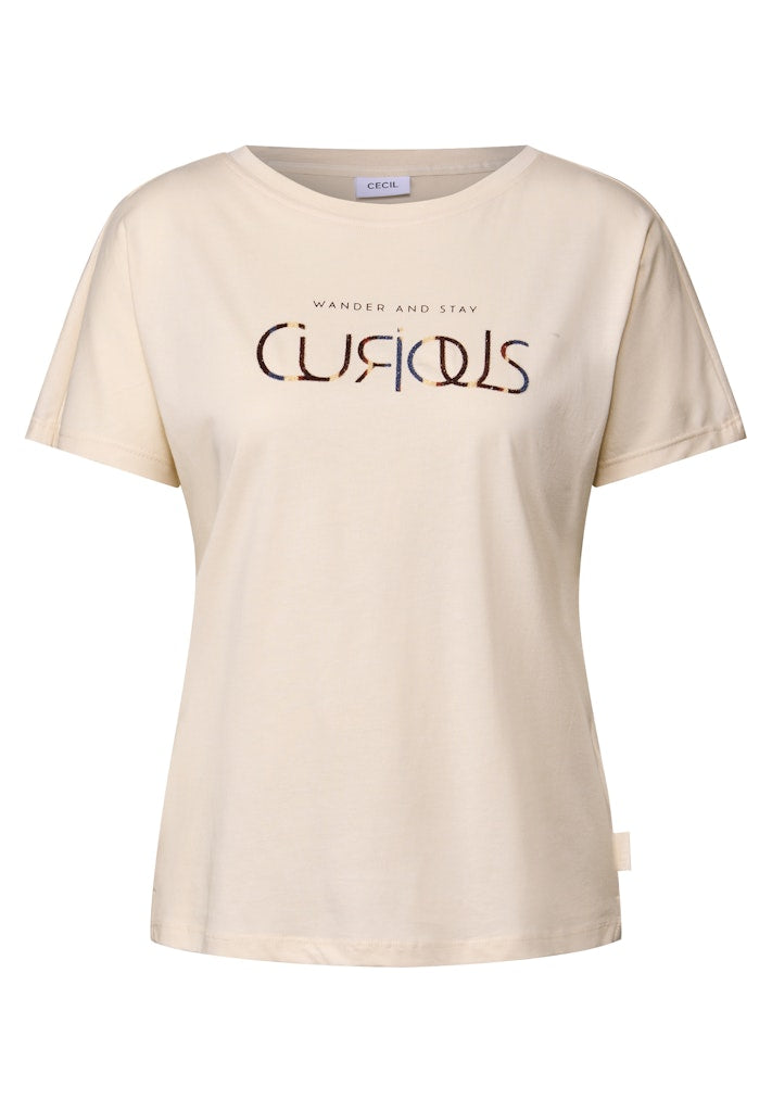 Cecil Damen T-Shirts Light Bei