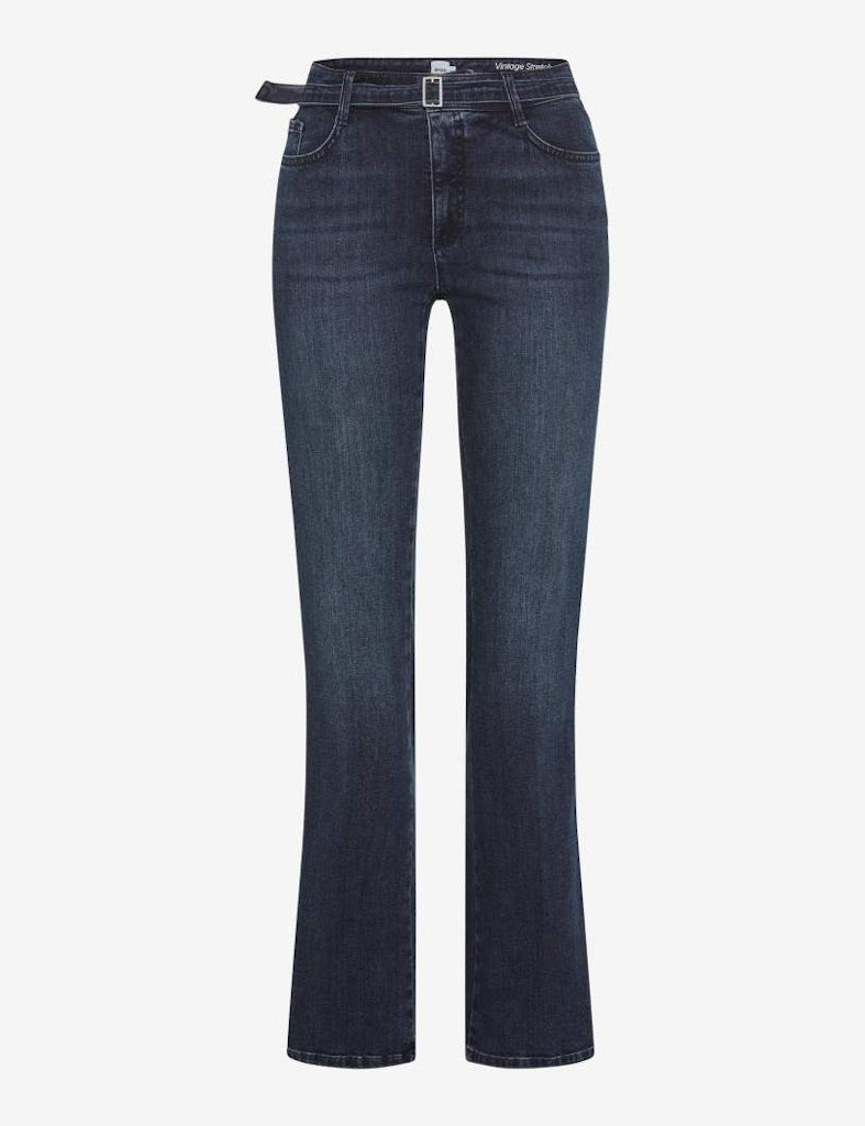 Brax Damen Jeans Used Blue Black