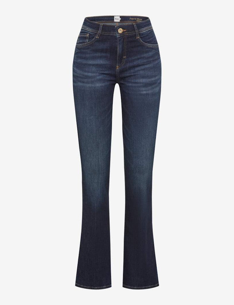 Brax Damen Jeans Used Dark Blue