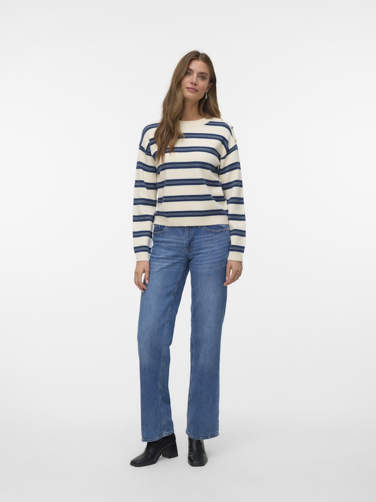 Vero Moda Damen Pullover Birch/W. Dark D