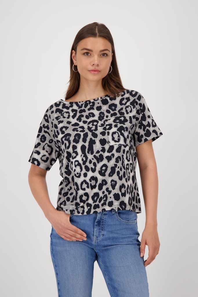 Monari Damen T-Shirts Greige Gemu