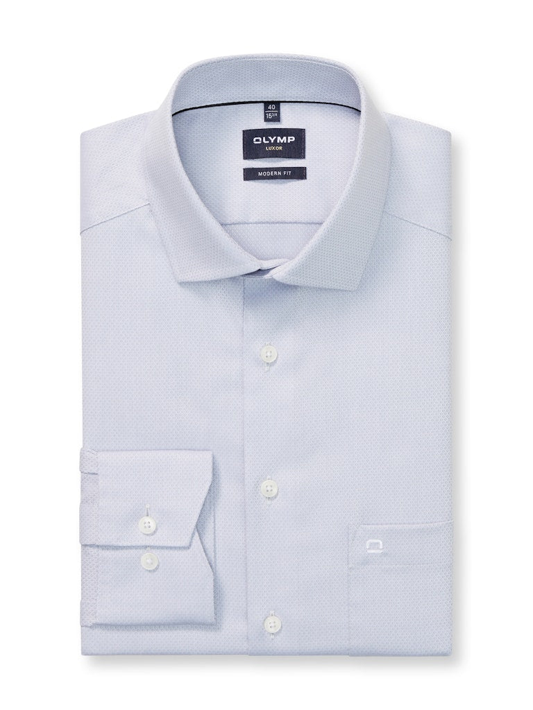 Olymp Herren Hemden lang Silbergrau