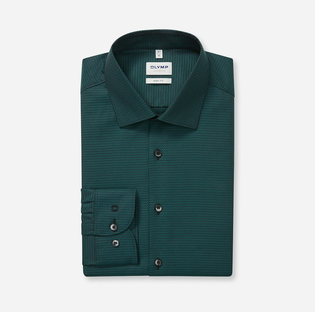 Olymp Herren Hemden lang Dunkelgrõn