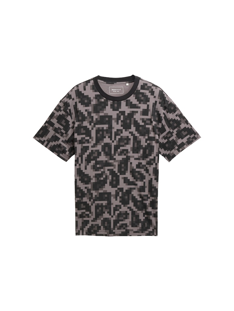 Tom Tailor denim Herren T-Shirts kurz Night Grey Big