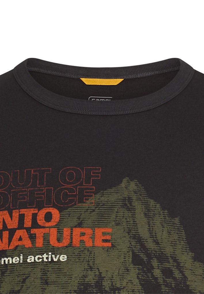Camel active Herren T-Shirts kurz Asphalt