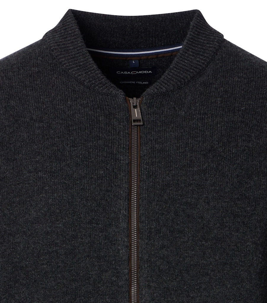 Casa Moda Herren Strickjacken Anthrazit
