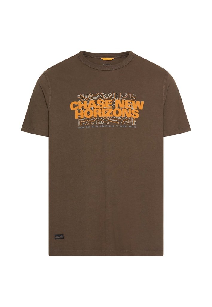 Camel active Herren T-Shirts kurz Dark Brown