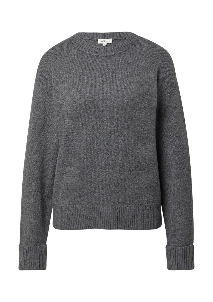 S. Oliver red Damen Pullover Grey/Black