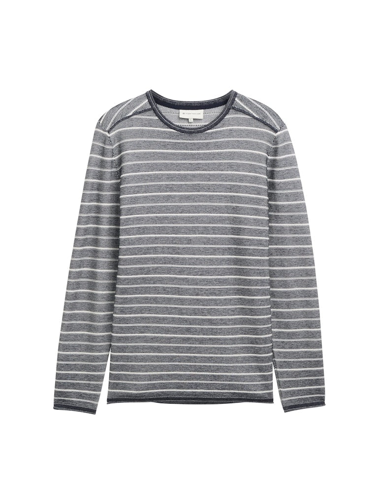 Tom Tailor Herren Pullover Offwhite Navy S