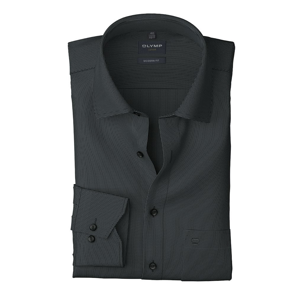 Olymp Herren Hemden lang Silbergrau