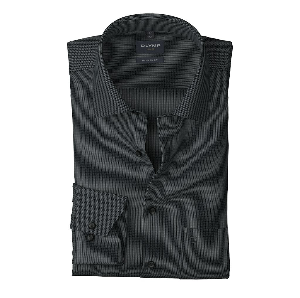 Olymp Herren Hemden lang Silbergrau