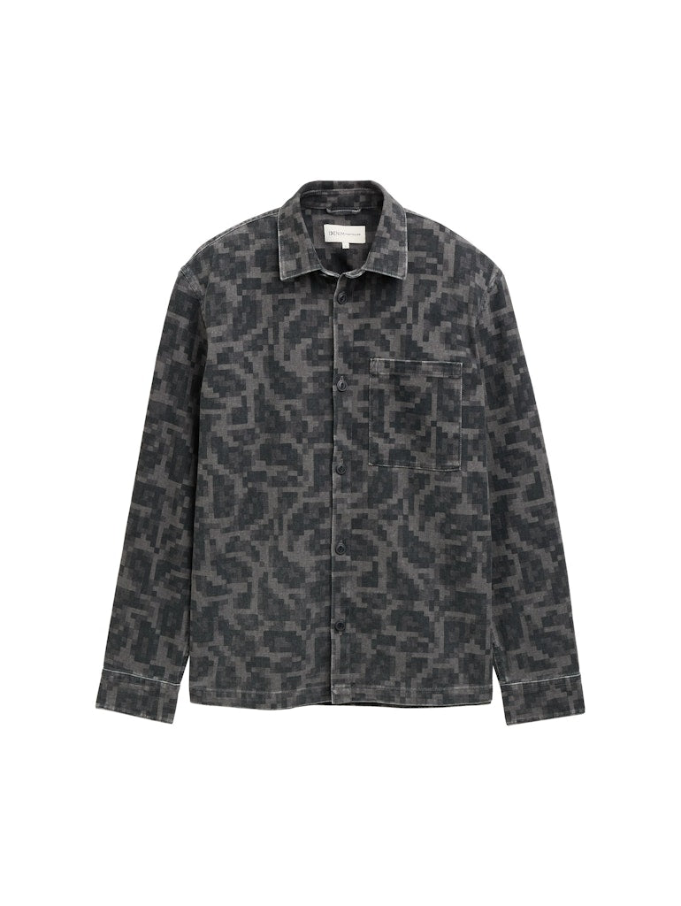 Tom Tailor denim Herren Hemden lang Night Grey Big