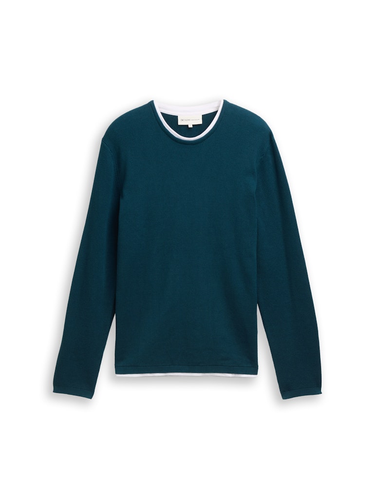 Tom Tailor denim Herren Pullover Deep Pond Green