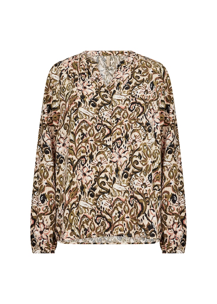 Soya Concept Damen T-Shirts Dark Olive Comb