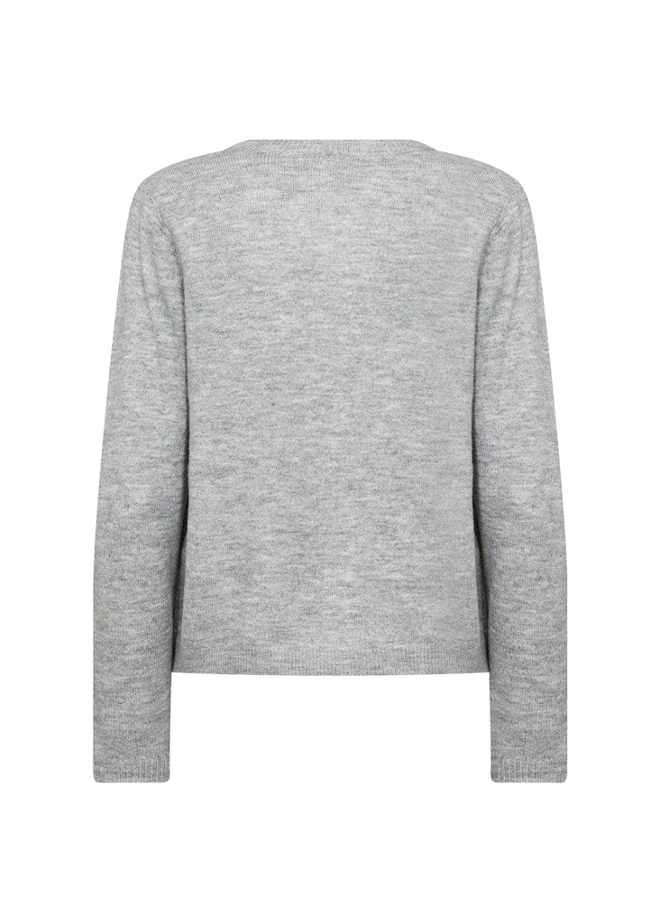 Soya Concept Damen Strickjacken Lt Grey Melange