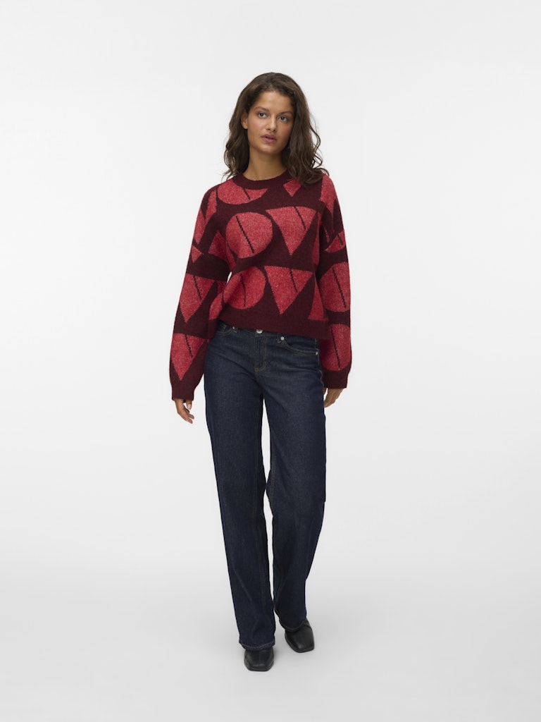 Vero Moda Damen Pullover Syrah/W. Ribbon