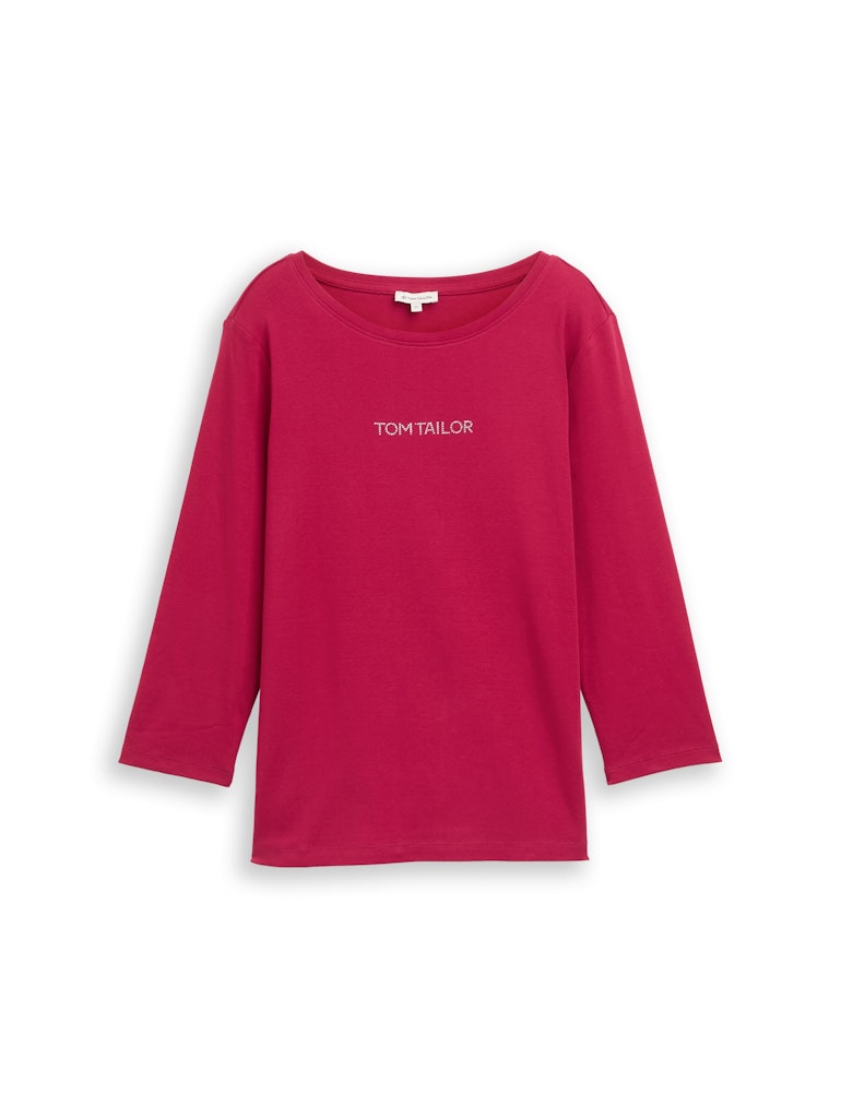 Tom Tailor Damen T-Shirts Dark Pink