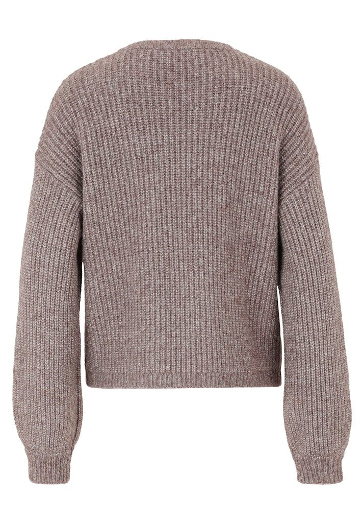 Cartoon Damen Strickjacken Dark Aubergine