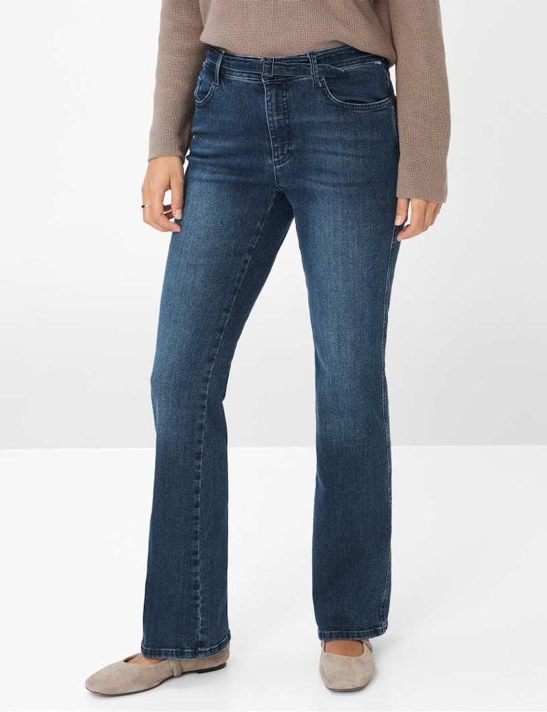 Brax Damen Jeans Used Blue Black