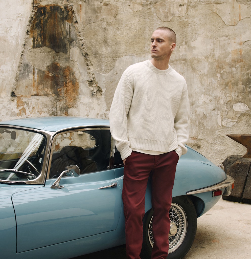 Mac Herren Hosen W Dark Burgu