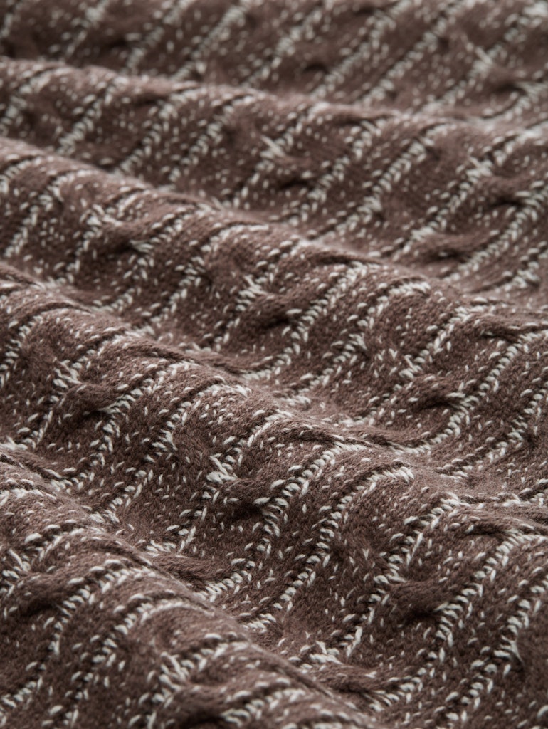 Tom Tailor Herren Pullover Brown Offwhite