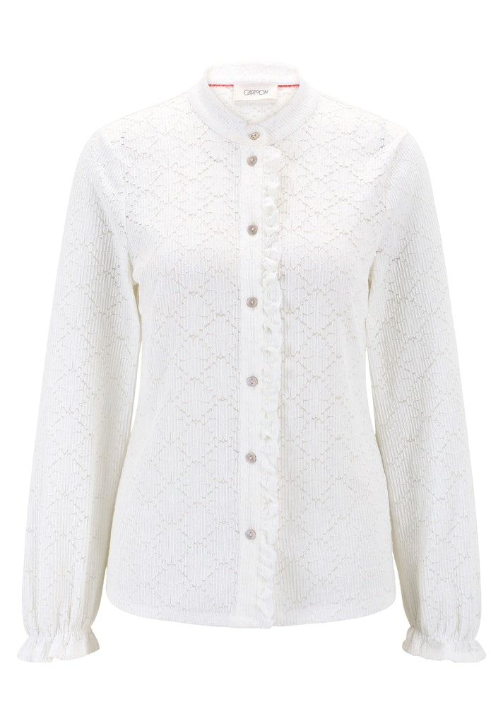 Cartoon Damen Blusen Bright White