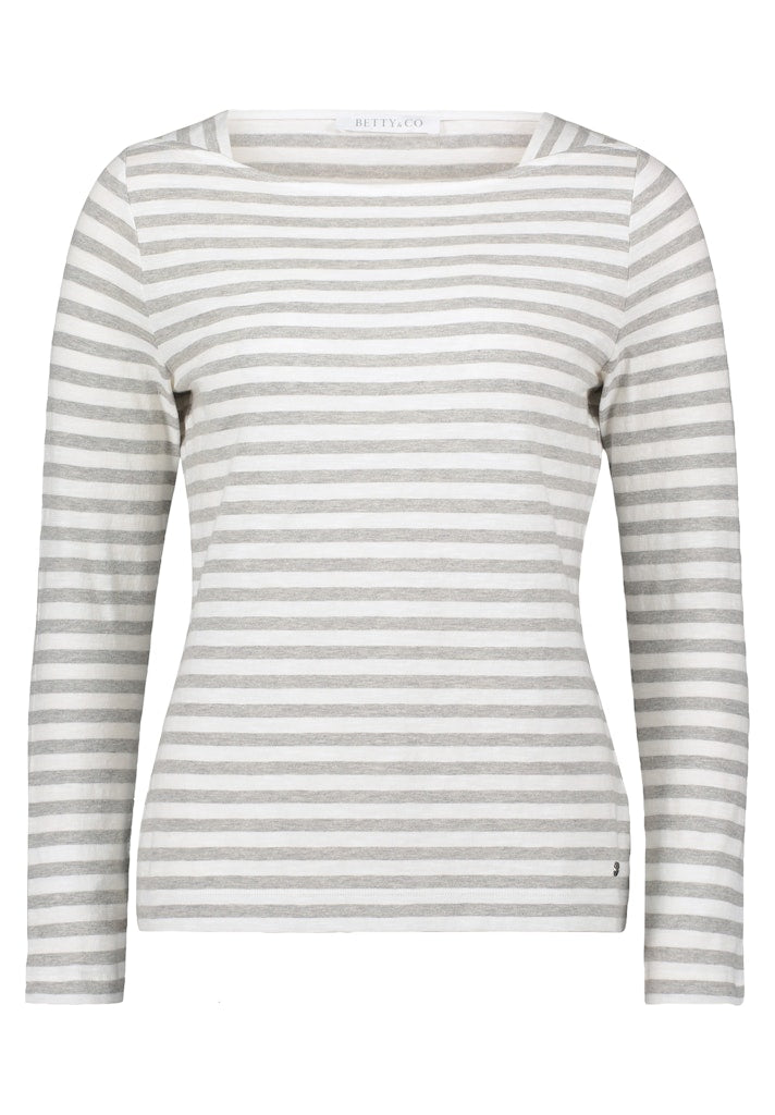 Betty & Co Damen T-Shirts Cream/Grey