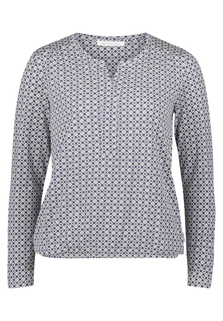 Betty & Co Damen T-Shirts Dark Blue/Cream