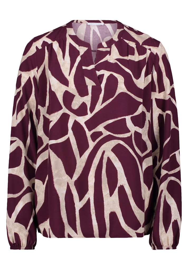 Betty & Co Damen Blusen Dark Red/Nature