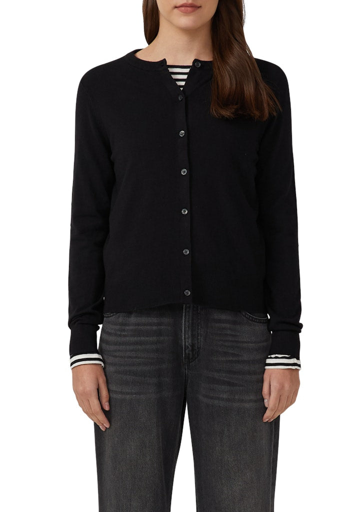 S. Oliver red Damen Strickjacken Grey/Black