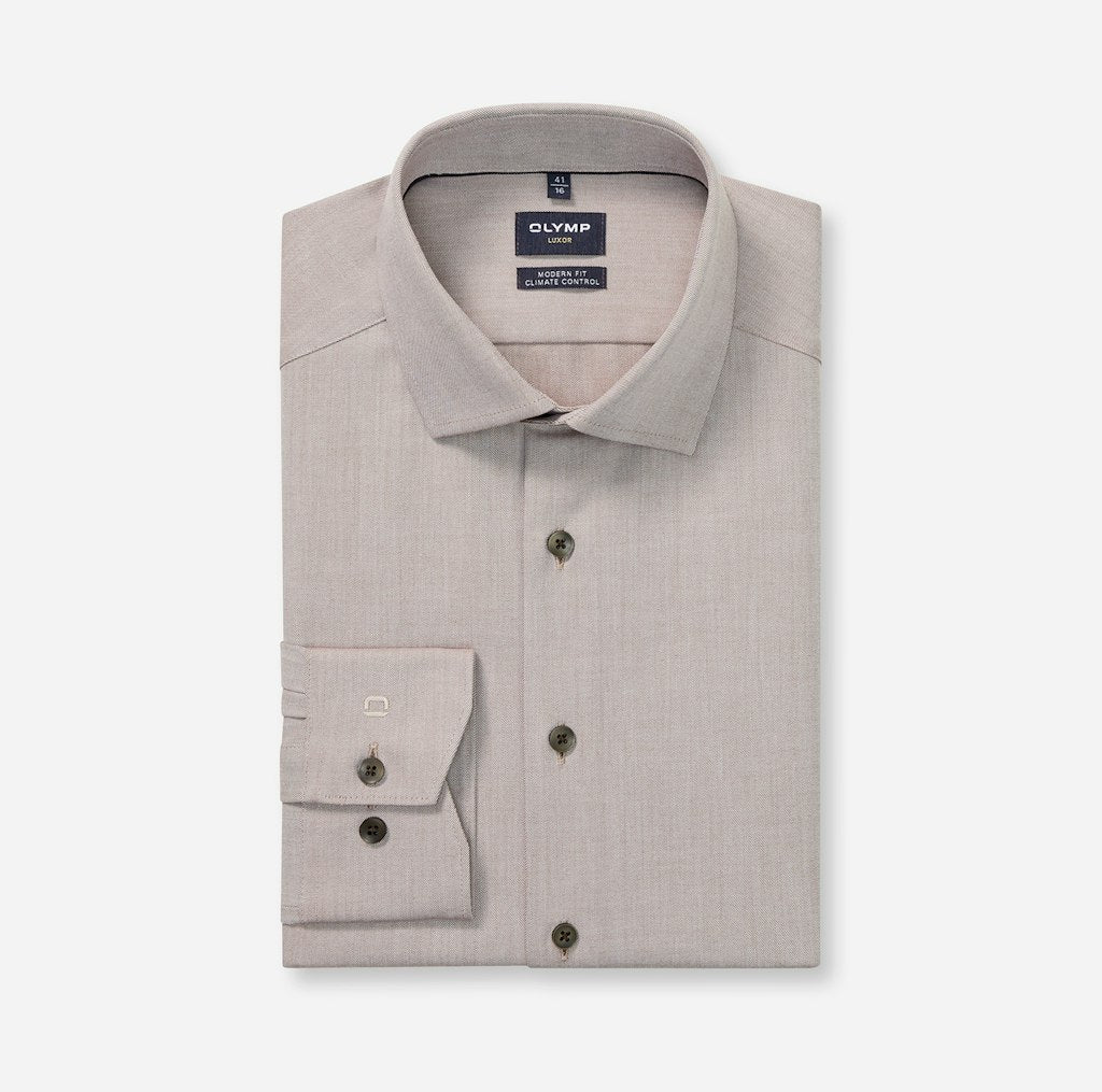 Olymp Herren Hemden lang Nougat