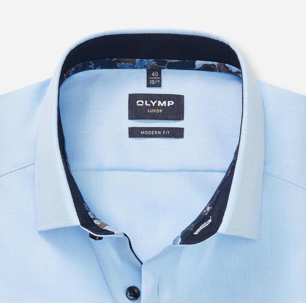 Olymp Herren Hemden lang Bleu