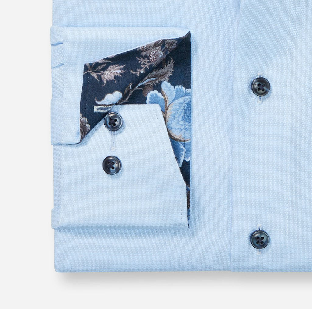 Olymp Herren Hemden lang Bleu