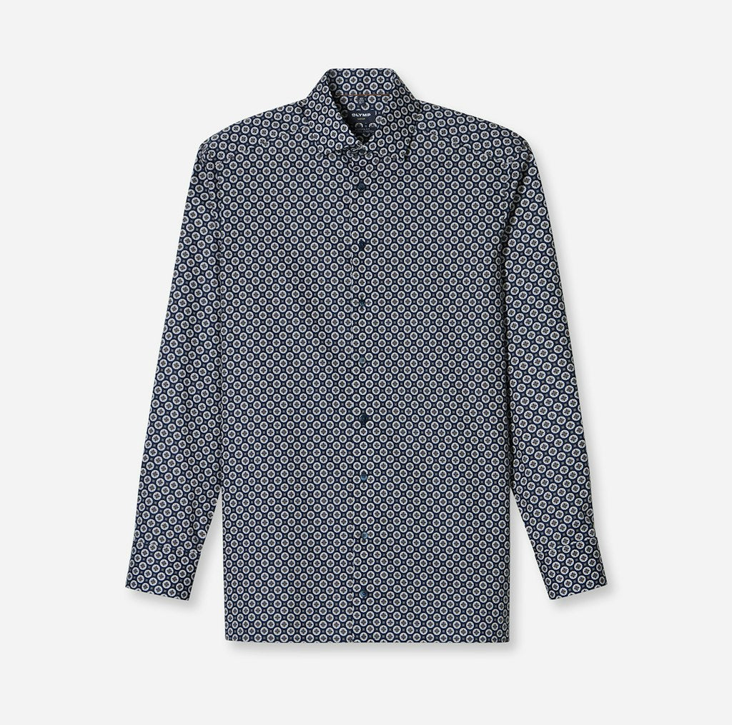 Olymp Herren Hemden lang Marine