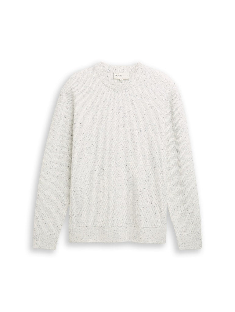 Tom Tailor denim Herren Pullover Offwhite Multic