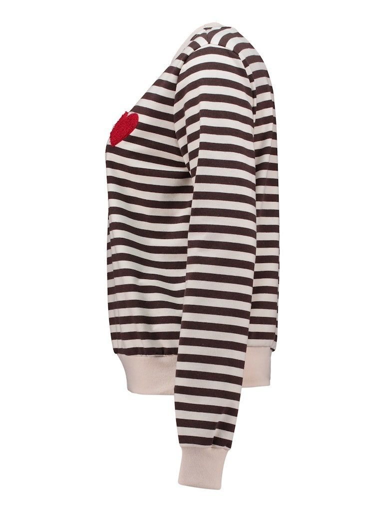 Haily's Damen Sweatshirts Brown Stripe