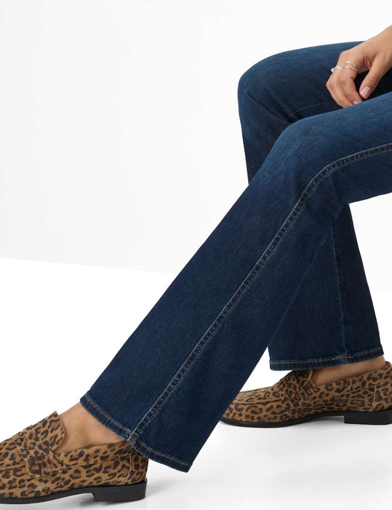 Brax Damen Jeans Used Dark Blue