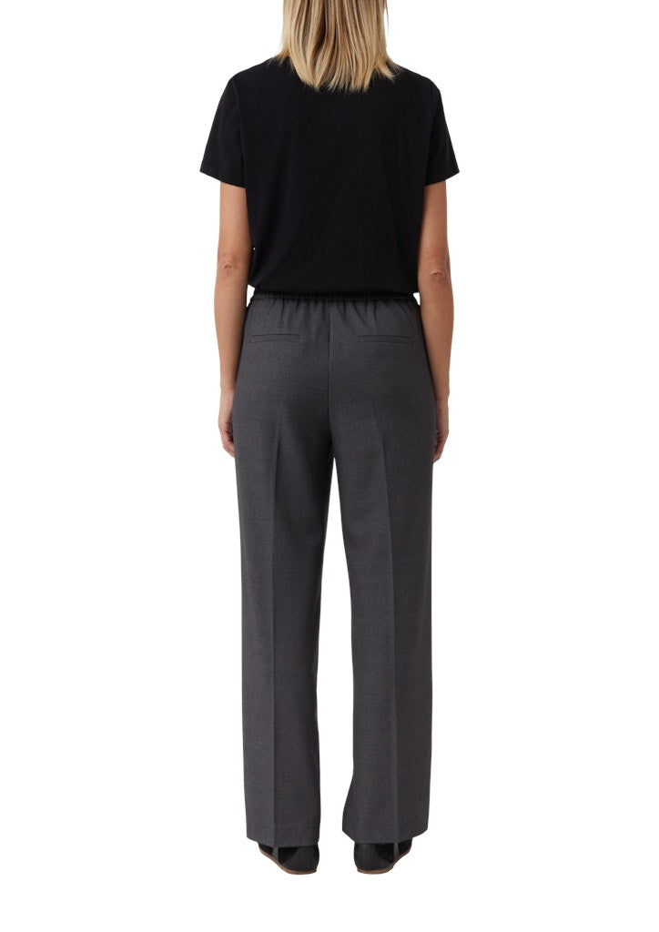 Comma Damen Hosen Grey/Black