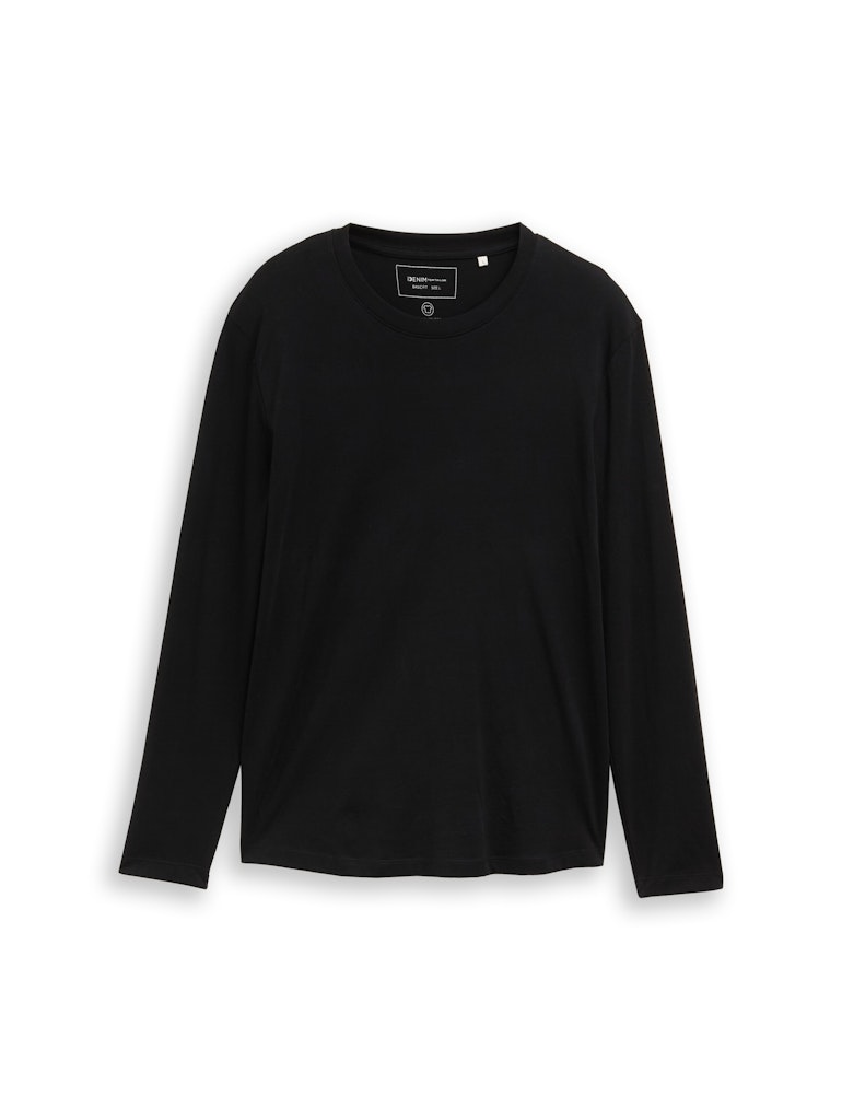 Tom Tailor denim Herren T-Shirts lang Black